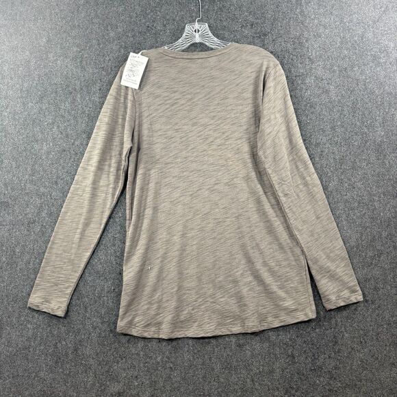 Erin Gray Cya Pima Cotton Top Women's Medium Brown Long Sleeve Shirt NWT - Picture 8 of 10